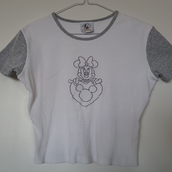 Mickey & Co. - Vintage Ribbed Cotton Minnie Mouse Baby Tee - Size M - Picture 10 of 11